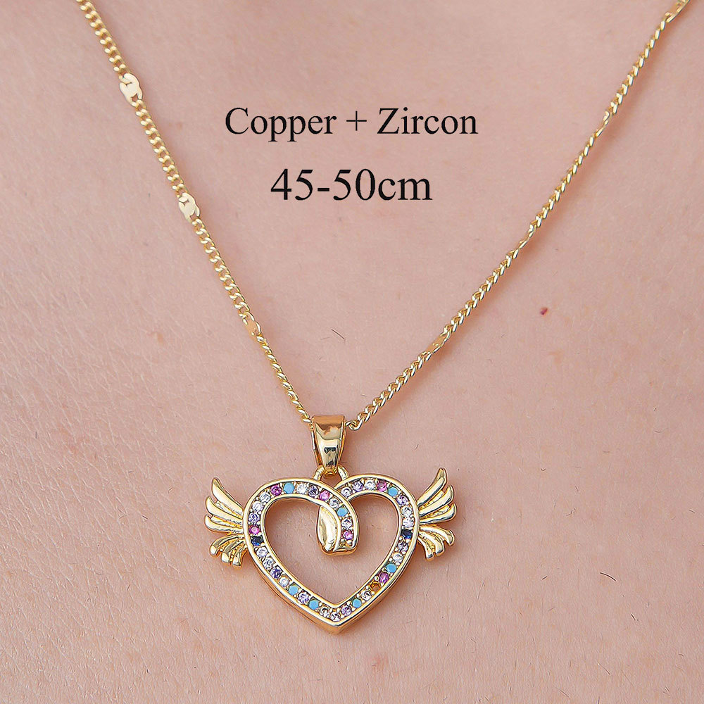 201 Stainless Steel Zircon Simple Style Polishing Plating Inlay Devil's Eye Cherry Heart Shape Zircon Pendant Necklace display picture 37