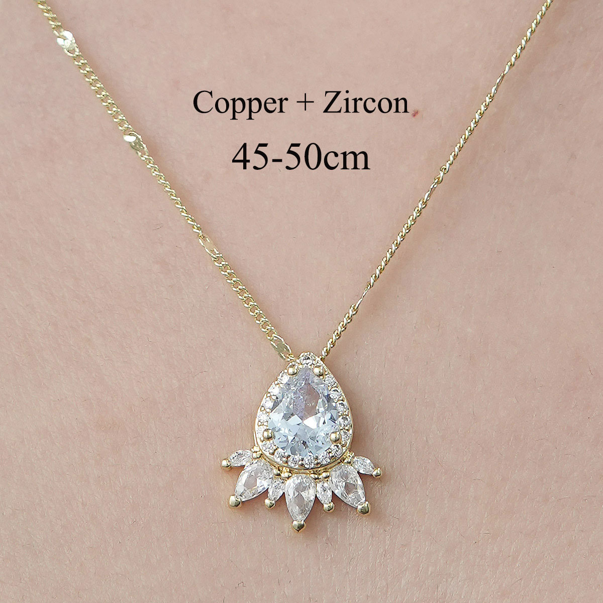 Simple Style Cross Sunflower Butterfly Copper Plating Inlay Zircon Pendant Necklace display picture 19