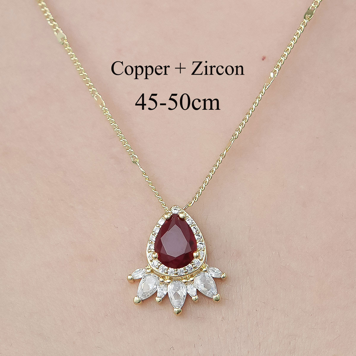 Simple Style Cross Sunflower Butterfly Copper Plating Inlay Zircon Pendant Necklace display picture 25