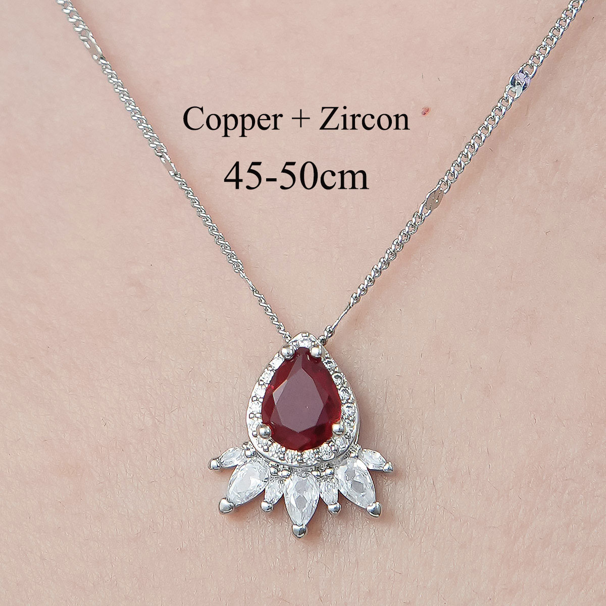 Copper Simple Style Plating Inlay Water Droplets Snake Butterfly Zircon Pendant Necklace display picture 7