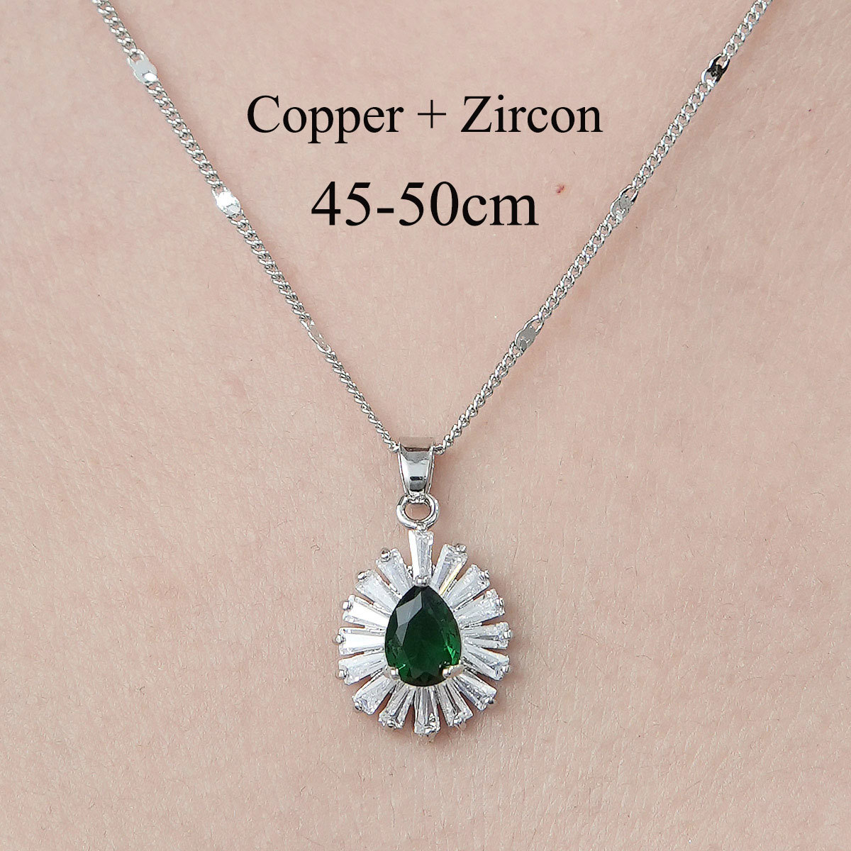 Copper Simple Style Plating Inlay Water Droplets Snake Butterfly Zircon Pendant Necklace display picture 25