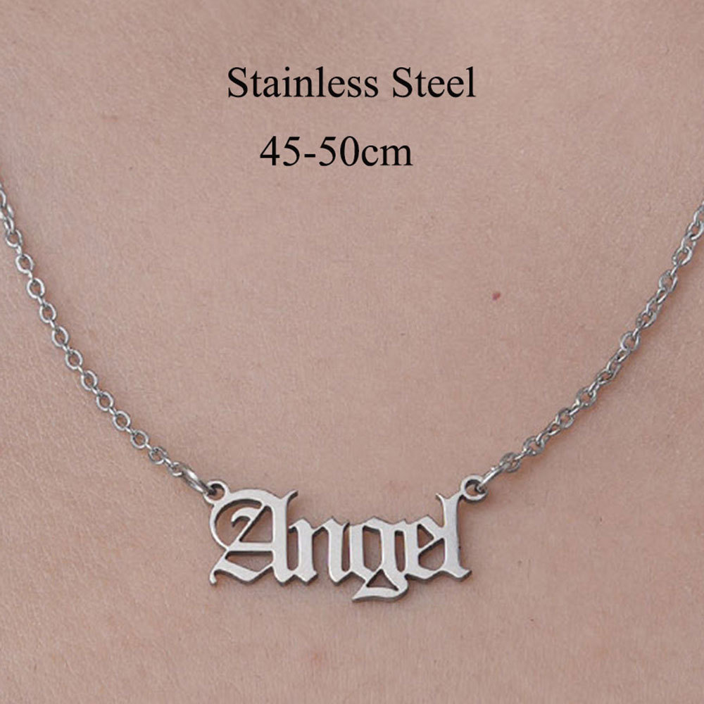 Acier Inoxydable 201 Style Simple Polissage Placage Lettre Pendentif display picture 16