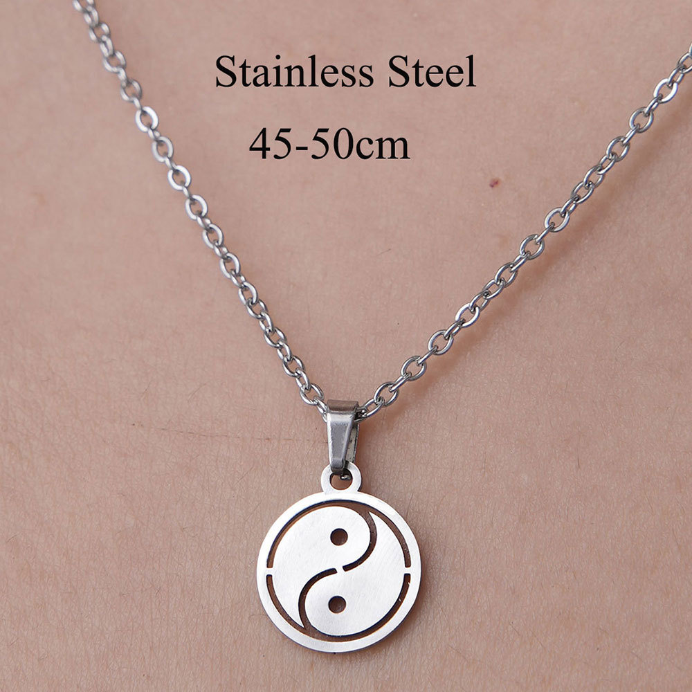 Wholesale Simple Style Devil's Eye Hand Stainless Steel Titanium Steel Polishing Plating Pendant Necklace display picture 22