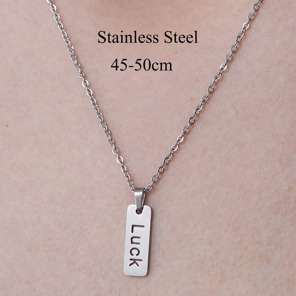 201 Stainless Steel Simple Style Polishing Plating Letter Heart Shape Pendant Necklace display picture 4