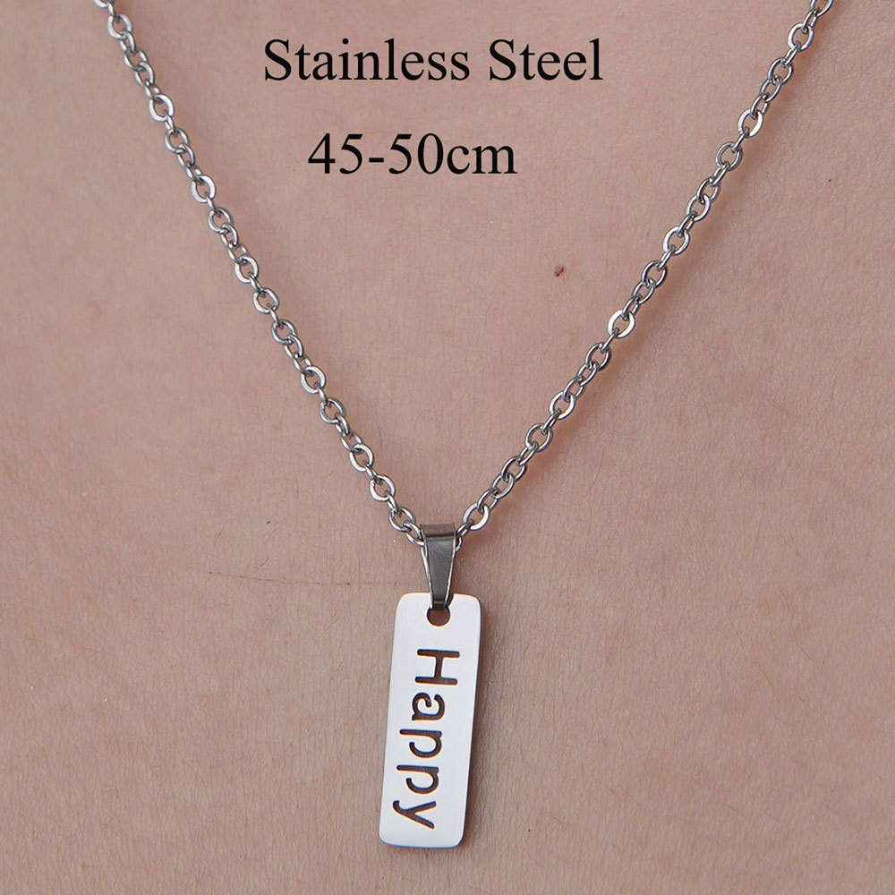 201 Stainless Steel Simple Style Polishing Plating Letter Heart Shape Pendant Necklace display picture 22