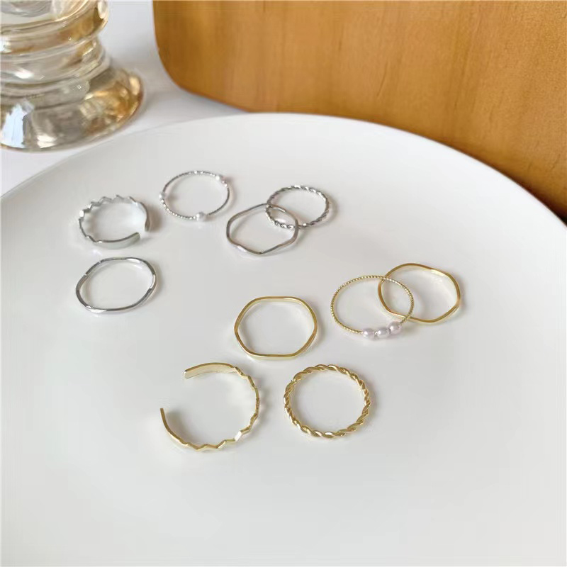 Simple Style Classic Style Solid Color White Gold Plated Gold Plated Alloy Wholesale Rings display picture 5