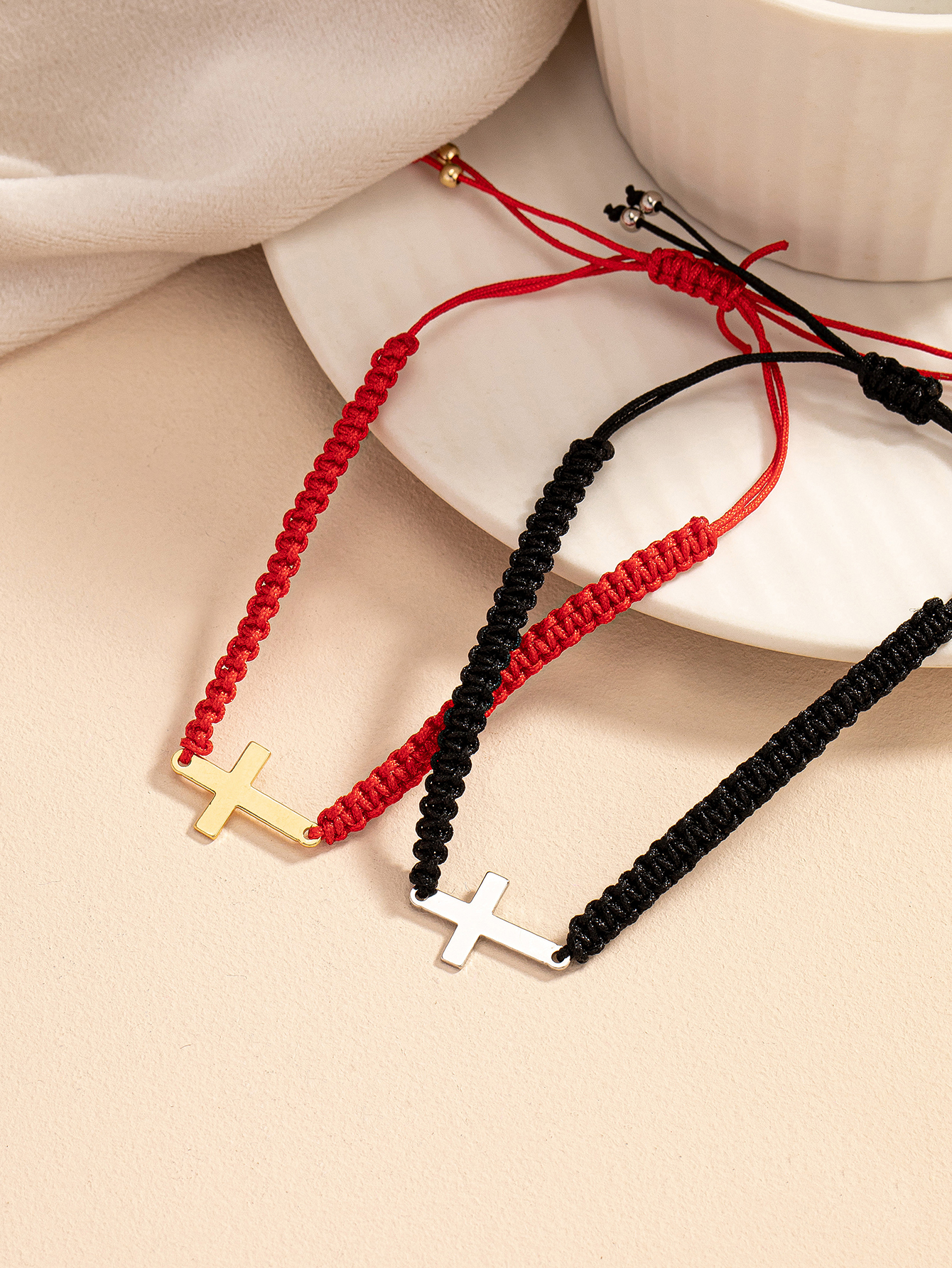 Simple Style Classic Style Cross Iron Unisex Bracelets display picture 2