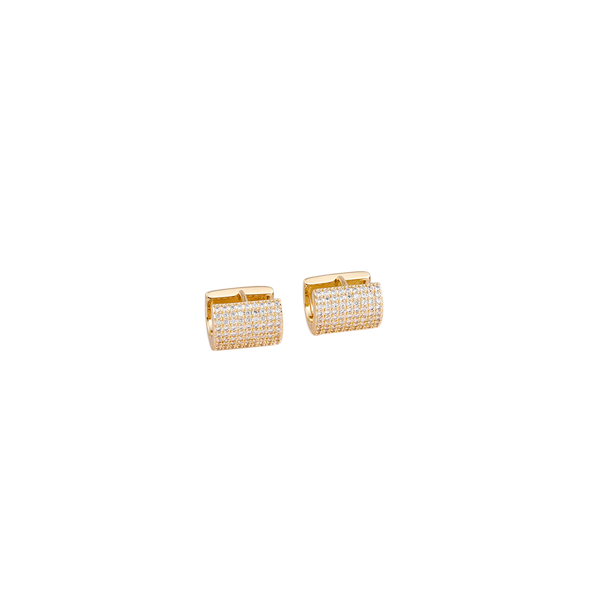 1 Pair Luxurious C Shape Plating Inlay Copper Zircon 18k Gold Plated 24k Gold Plated Earrings display picture 7