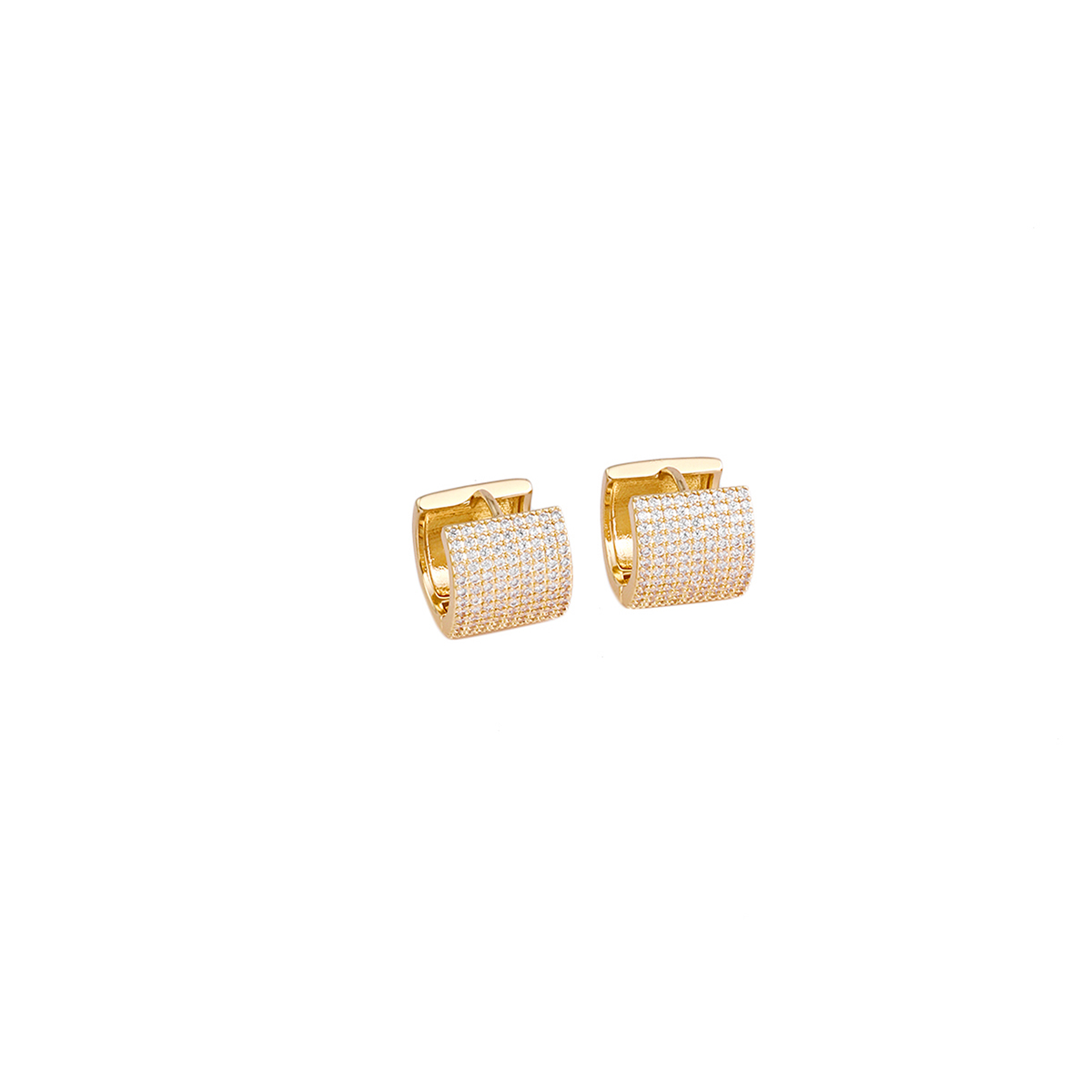 1 Pair Luxurious C Shape Plating Inlay Copper Zircon 18k Gold Plated 24k Gold Plated Earrings display picture 6