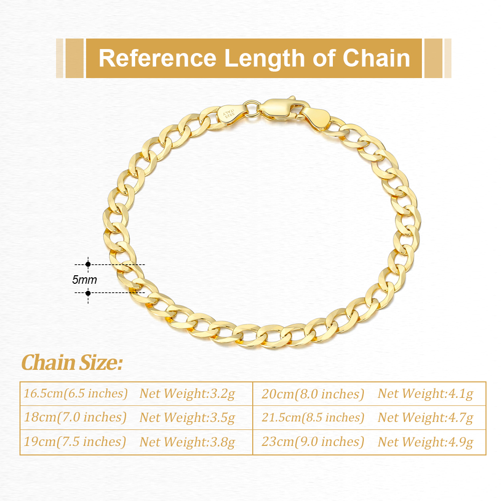 Hip-hop Simple Style Cool Style Solid Color Sterling Silver Plating Chain White Gold Plated Bracelets display picture 4