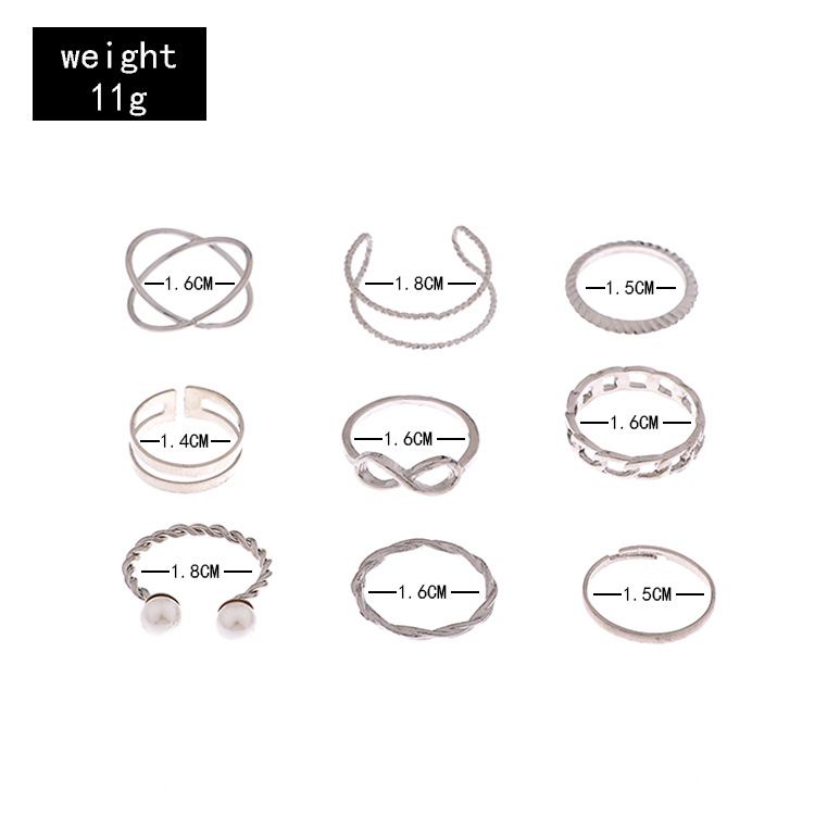 Simple Style Solid Color Alloy Plating Women's Rings display picture 1