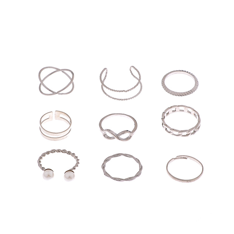 Simple Style Solid Color Alloy Plating Women's Rings display picture 5