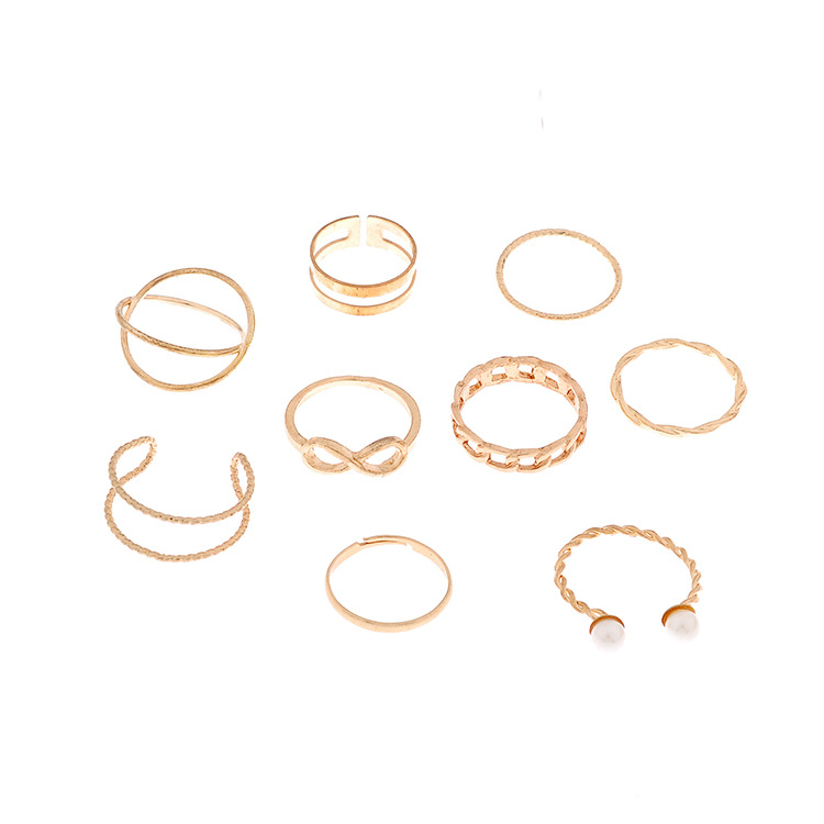 Simple Style Solid Color Alloy Plating Women's Rings display picture 6