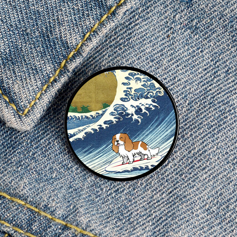 Cartoon Style Animal Sea Wave Mixed Materials Printing Unisex Brooches display picture 4