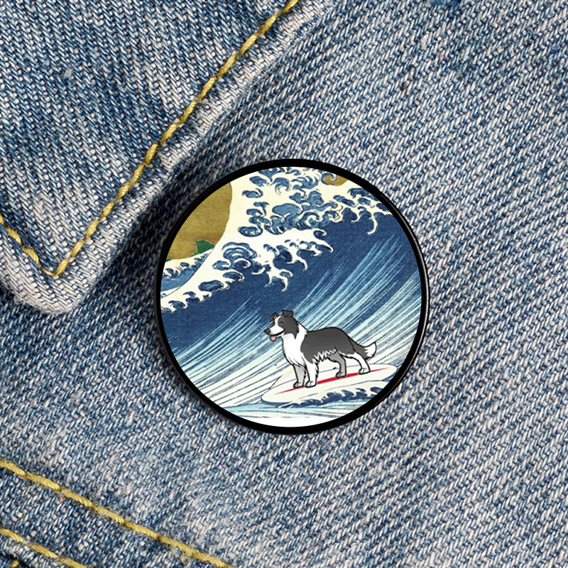 Cartoon Style Animal Sea Wave Mixed Materials Printing Unisex Brooches display picture 6