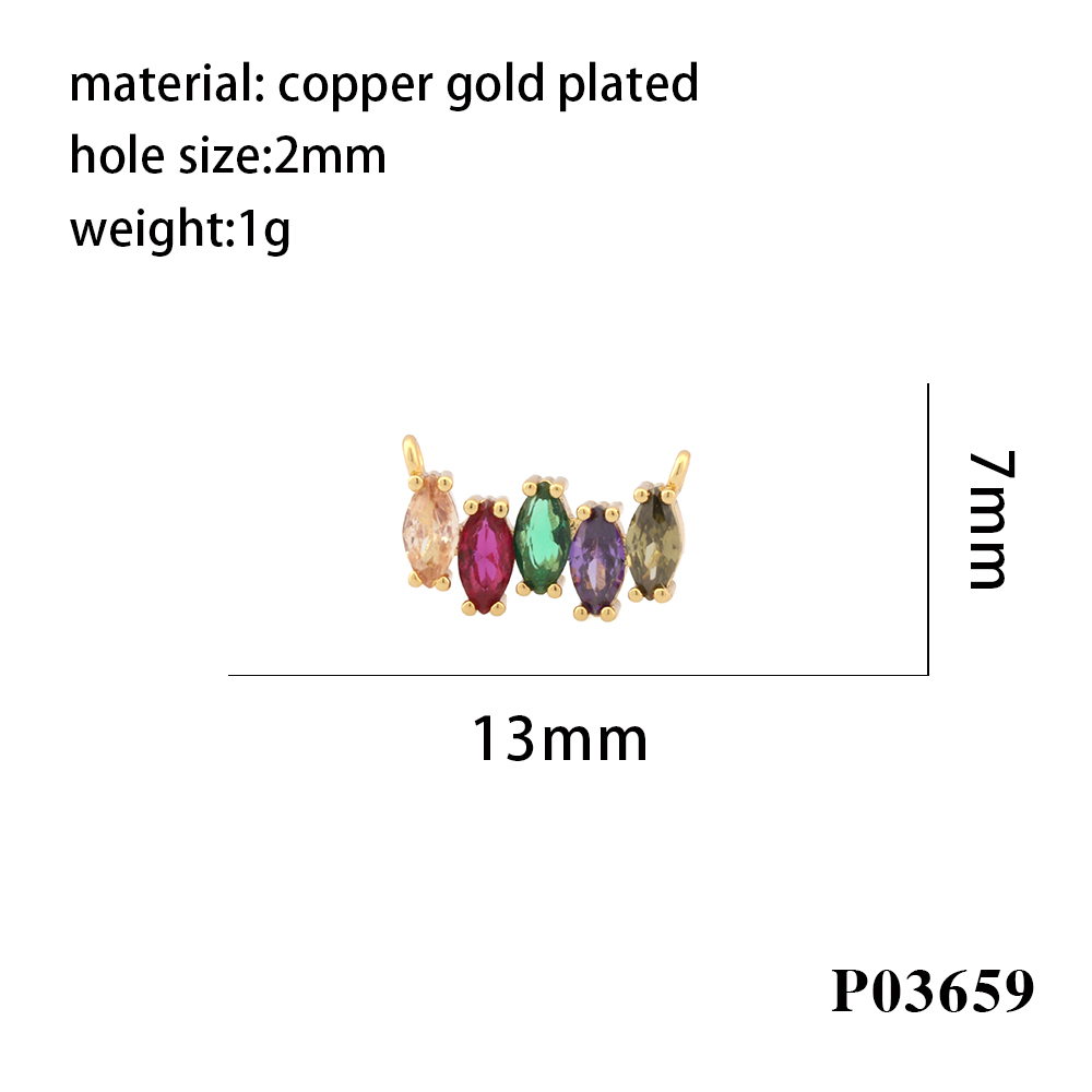 1 Piece Copper Zircon Heart Shape Horse Eye Simple Style display picture 7