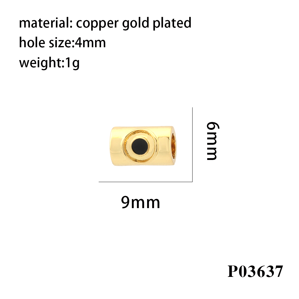 1 Stück Durchmesser 6 Mm Loch 3~3.9mm Kupfer Teufels Auge Perlen display picture 7