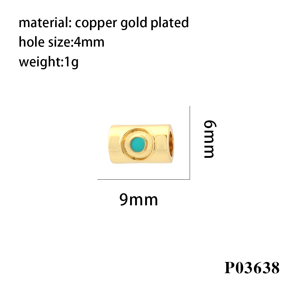 1 Stück Durchmesser 6 Mm Loch 3~3.9mm Kupfer Teufels Auge Perlen display picture 8