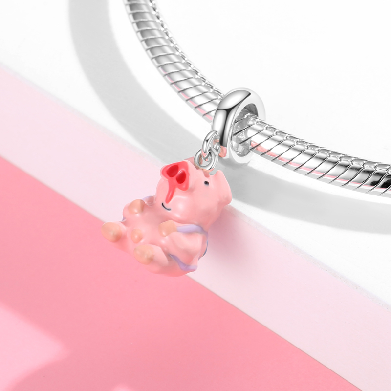 Style De Bande Dessinée Mignon Cochon Argent Sterling Bijoux Accessoires display picture 2