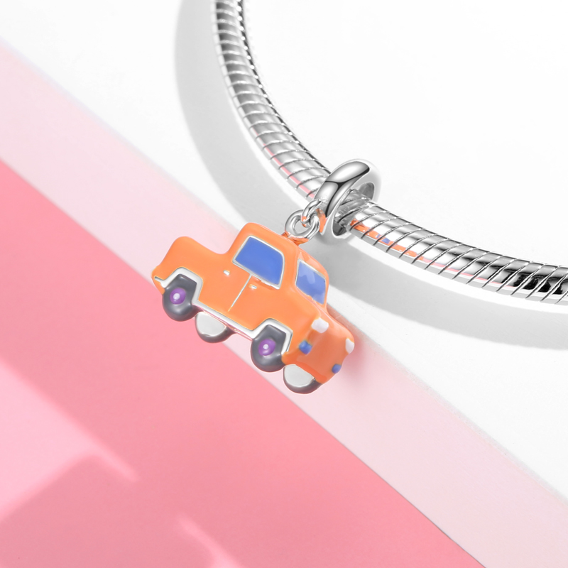 Cartoon Style Car Sterling Silver Jewelry Accessories display picture 1