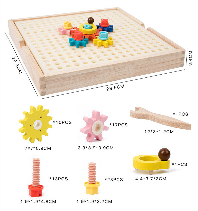 Building Toys Toddler(3-6years) Gear Wood Toys display picture 1