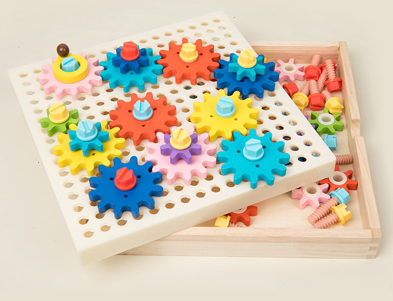 Building Toys Toddler(3-6years) Gear Wood Toys display picture 8
