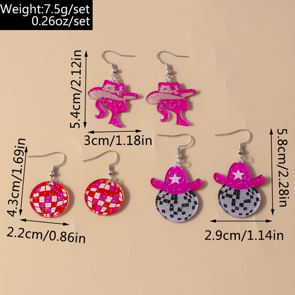 1 Set 1 Pair Ig Style Human Hat Alloy Drop Earrings display picture 1