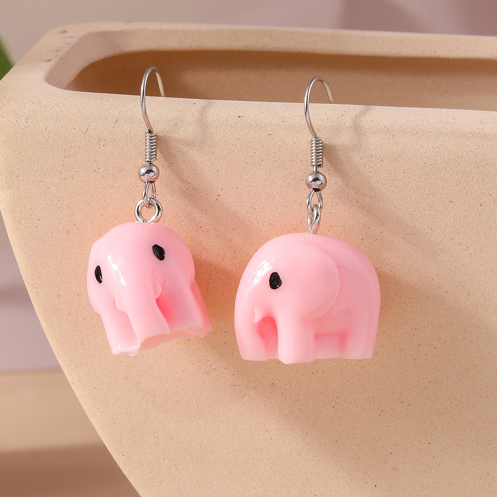1 Pair Cute Elephant Alloy Drop Earrings display picture 6