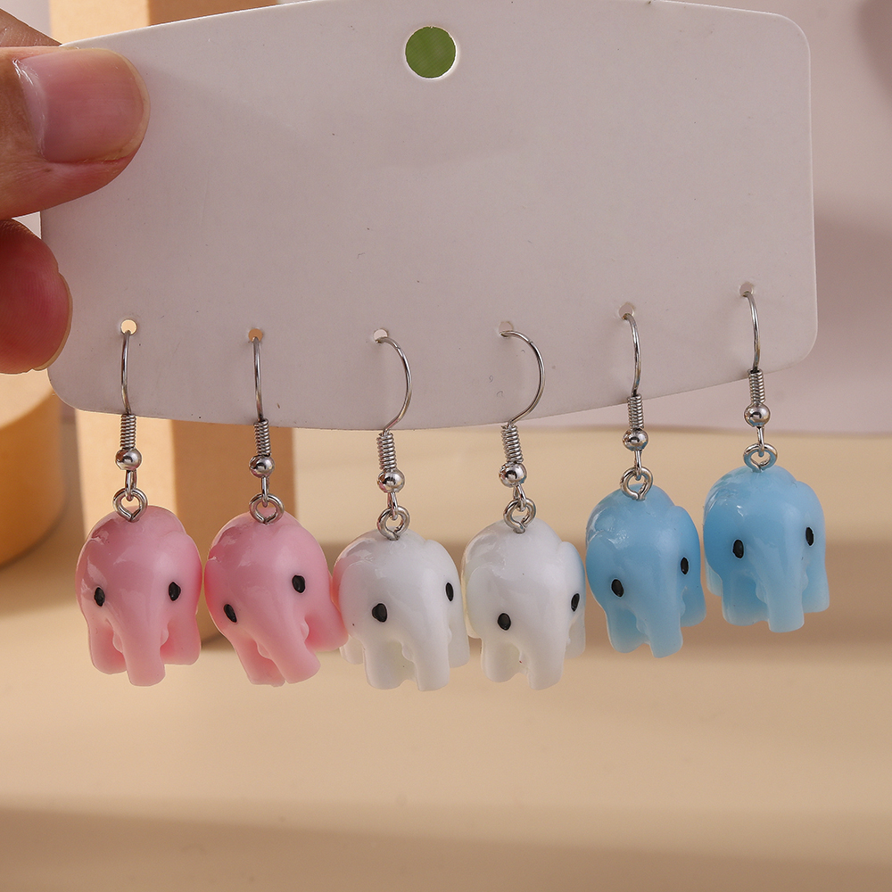 1 Pair Cute Elephant Alloy Drop Earrings display picture 3