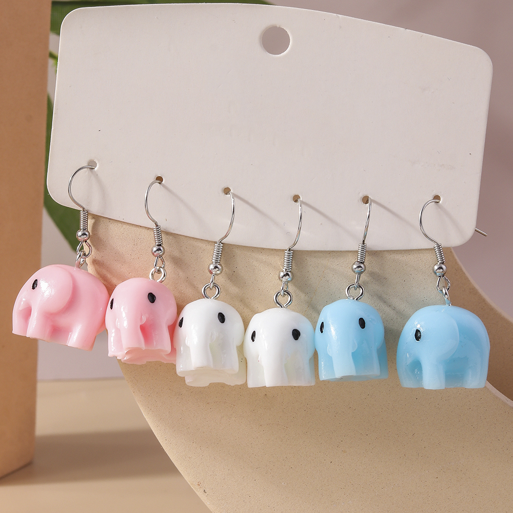 1 Pair Cute Elephant Alloy Drop Earrings display picture 2