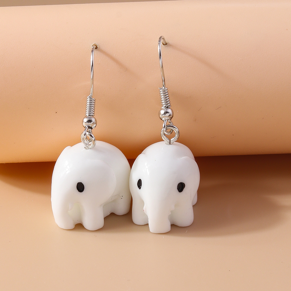 1 Pair Cute Elephant Alloy Drop Earrings display picture 7