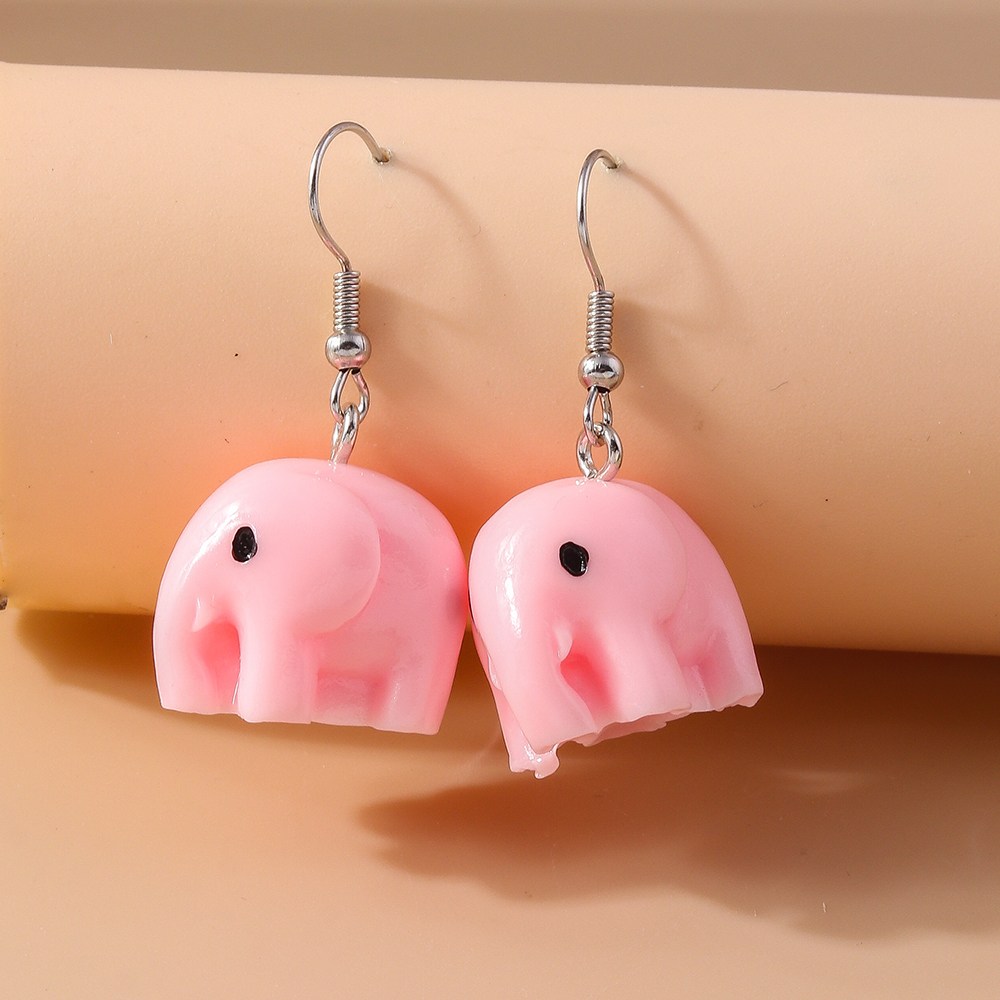 1 Pair Cute Elephant Alloy Drop Earrings display picture 8