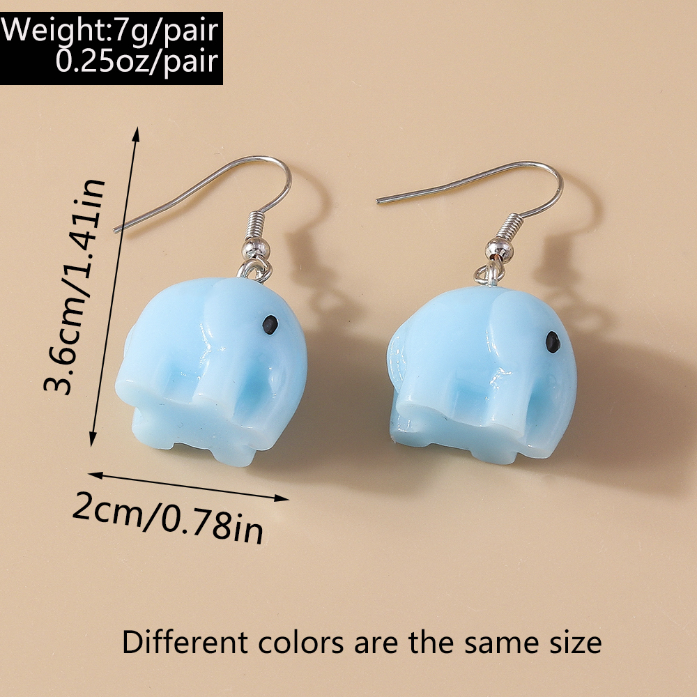 1 Pair Cute Elephant Alloy Drop Earrings display picture 1