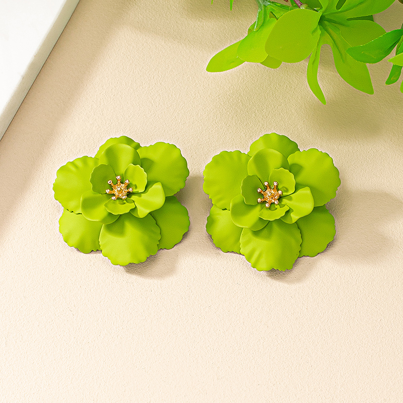 1 Pair Sweet Flower Plating Alloy Gold Plated Ear Studs display picture 8