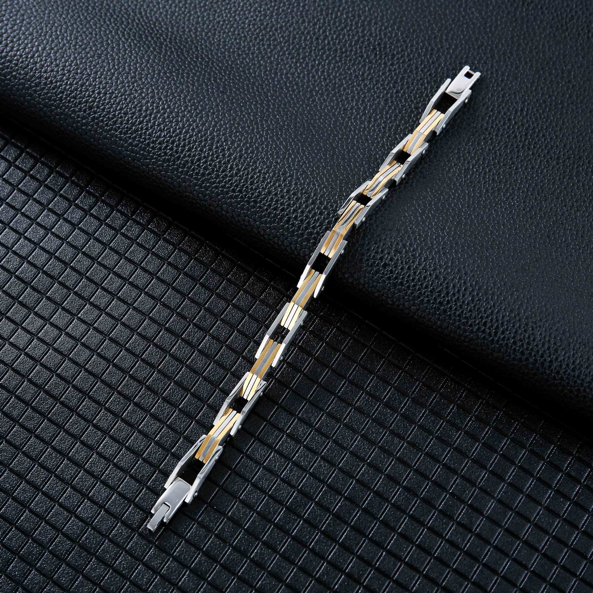 Hip-hop Geometric Titanium Steel Plating Bracelets display picture 4