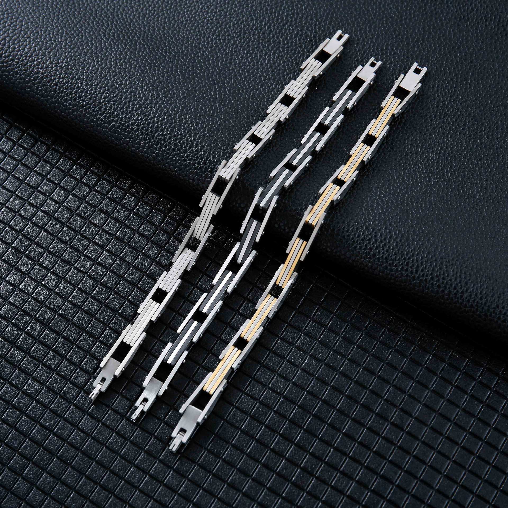 Hip-hop Geometric Titanium Steel Plating Bracelets display picture 8