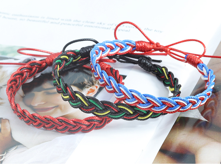 Simple Style Color Block Wax Line Unisex Bracelets display picture 3