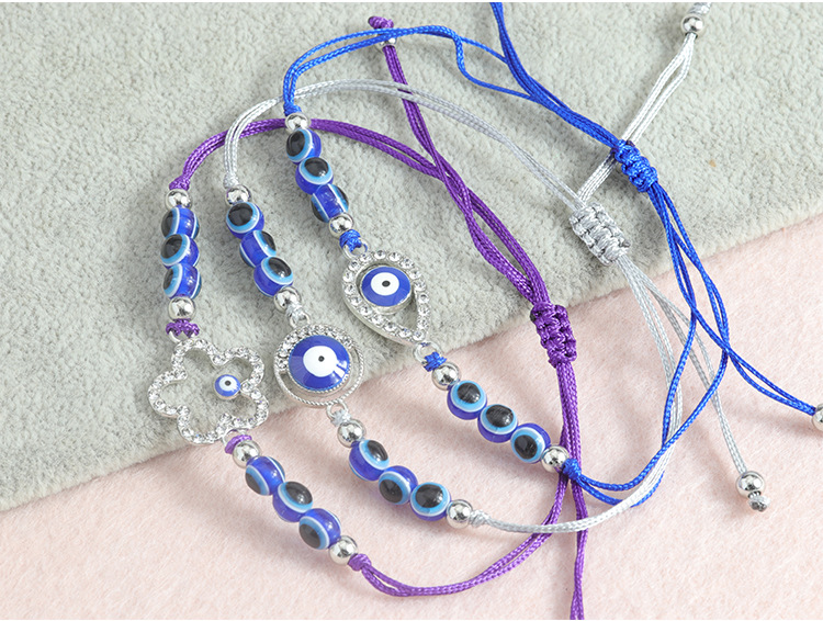 Ethnischer Stil Teufels Auge Gemischte Materialien Perlen Unisex Kordelzug Armbänder display picture 1