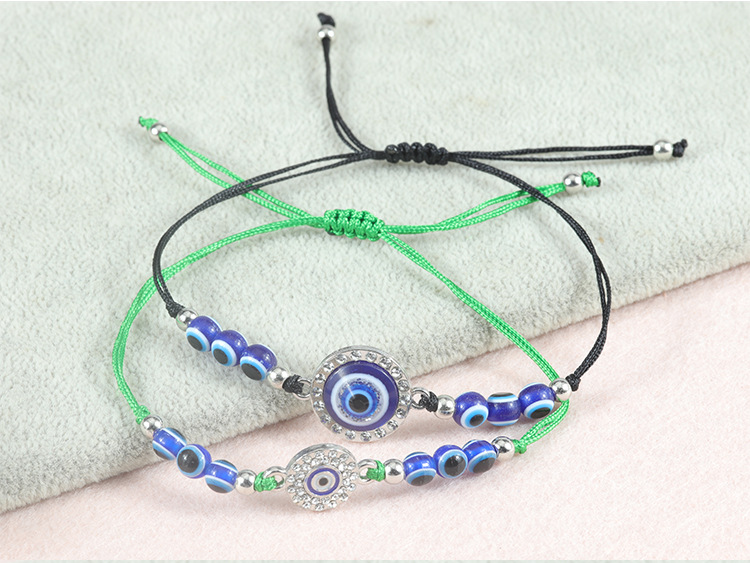Ethnischer Stil Teufels Auge Gemischte Materialien Perlen Unisex Kordelzug Armbänder display picture 2