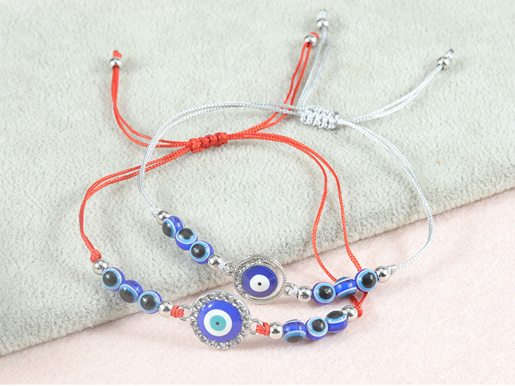 Ethnischer Stil Teufels Auge Gemischte Materialien Perlen Unisex Kordelzug Armbänder display picture 3