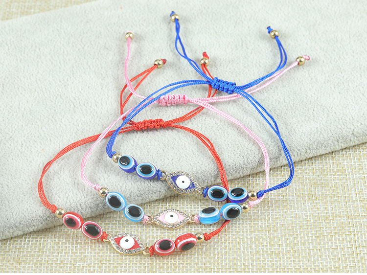 Simple Style Devil's Eye Alloy Unisex Drawstring Bracelets display picture 3