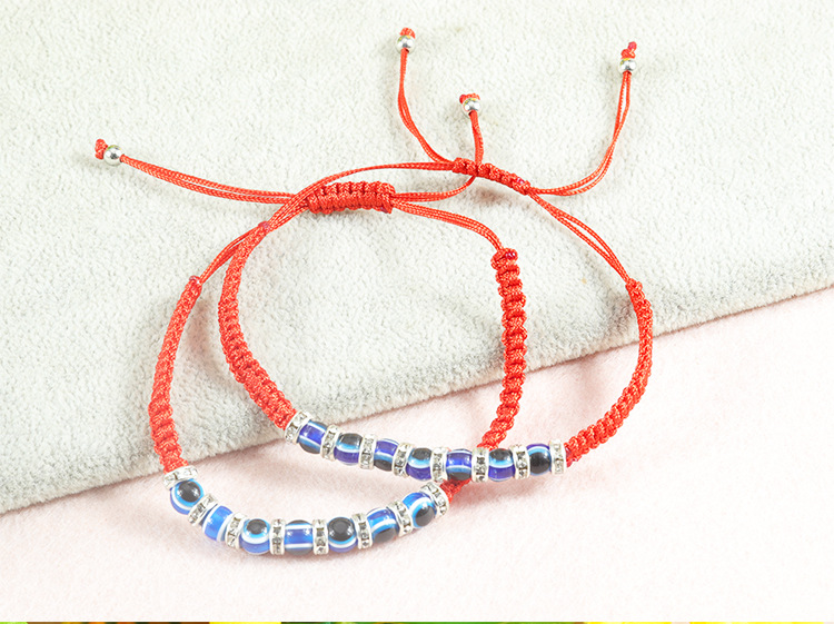 Ethnic Style Devil's Eye Rope Beaded Knitting Unisex Drawstring Bracelets display picture 1