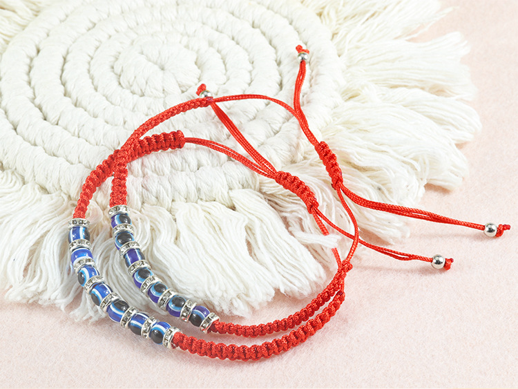 Ethnic Style Devil's Eye Rope Beaded Knitting Unisex Drawstring Bracelets display picture 3