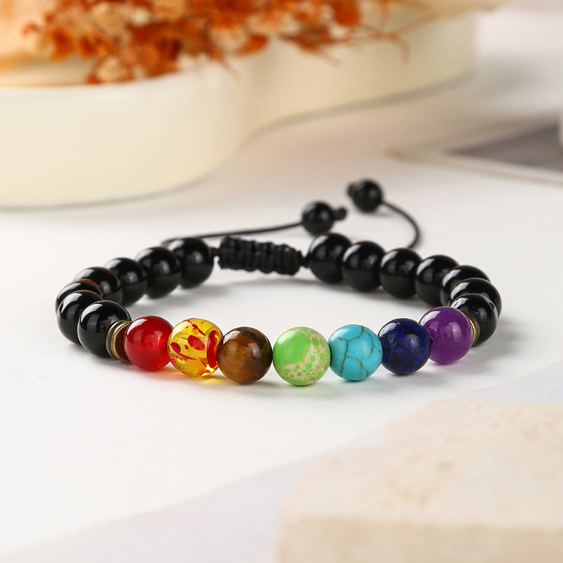 Fashion Multicolor Stone Beaded Unisex Bracelets display picture 5
