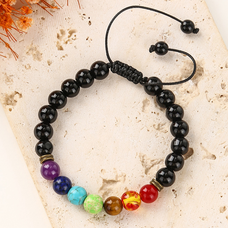 Moda Multicolor Piedra Con Cuentas Unisexo Pulsera display picture 2