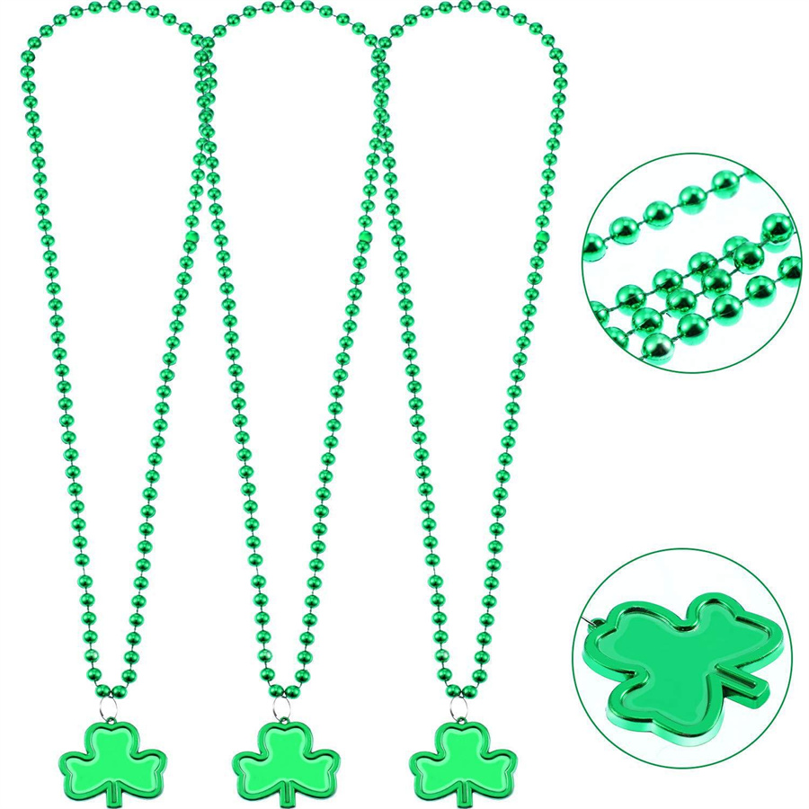St. Patrick Cartoon Style Shamrock Plastic Party Hanging Ornaments Party Packs Decorative Props display picture 5