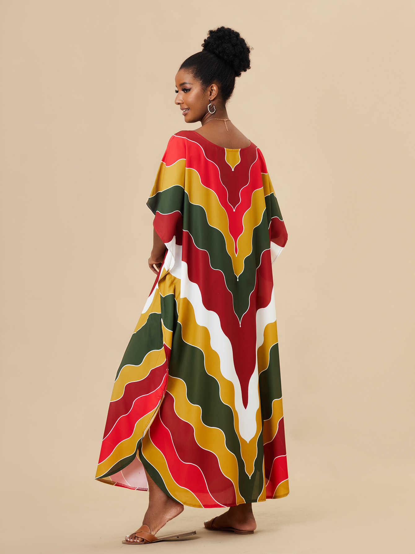 Femmes Bloc De Couleur Plage Cover Ups display picture 16