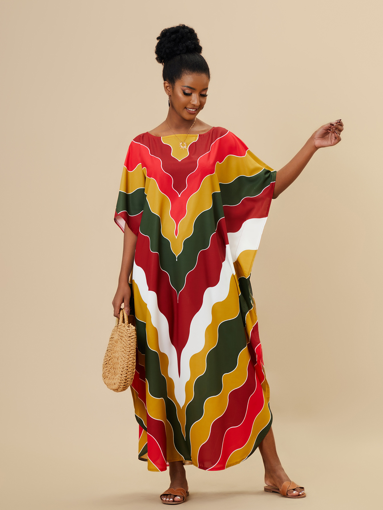 Femmes Bloc De Couleur Plage Cover Ups display picture 20