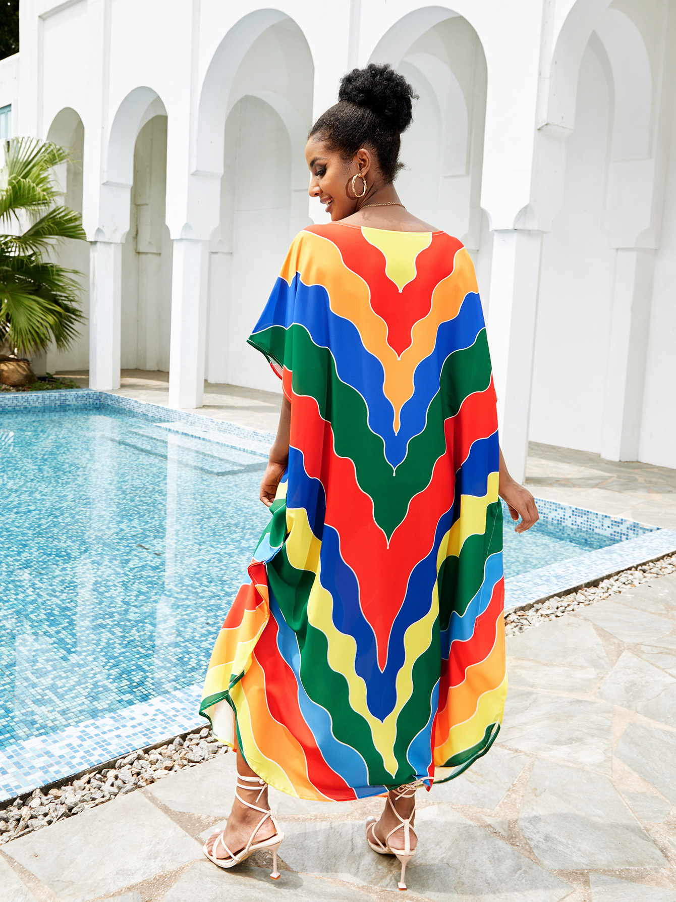 Women's Color Block Beach Cover Ups display picture 35
