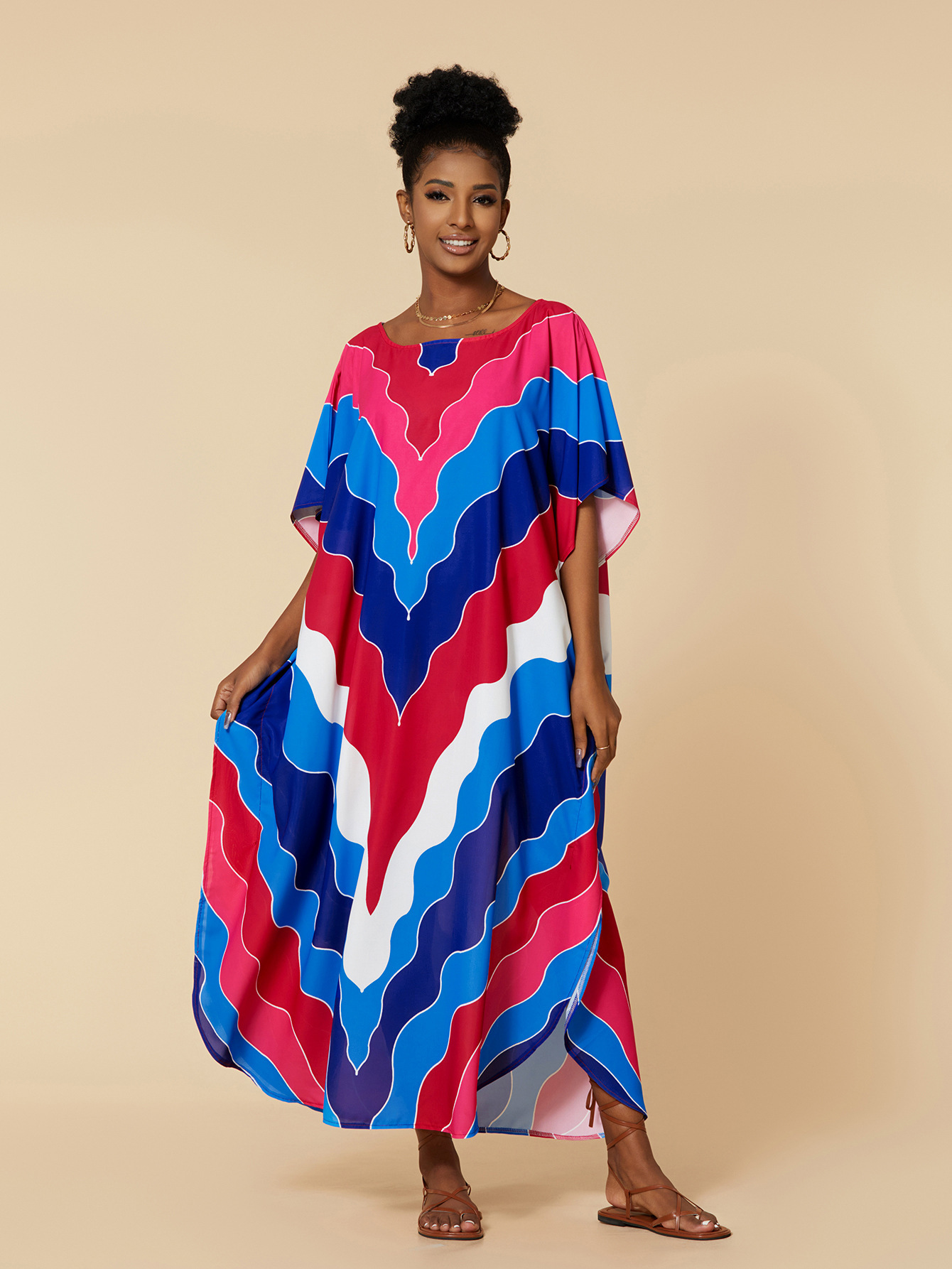 Women's Color Block Beach Cover Ups display picture 42